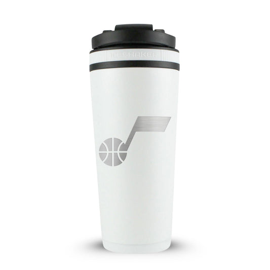 Officially Licensed Utah Jazz 26oz Ice Shaker - White