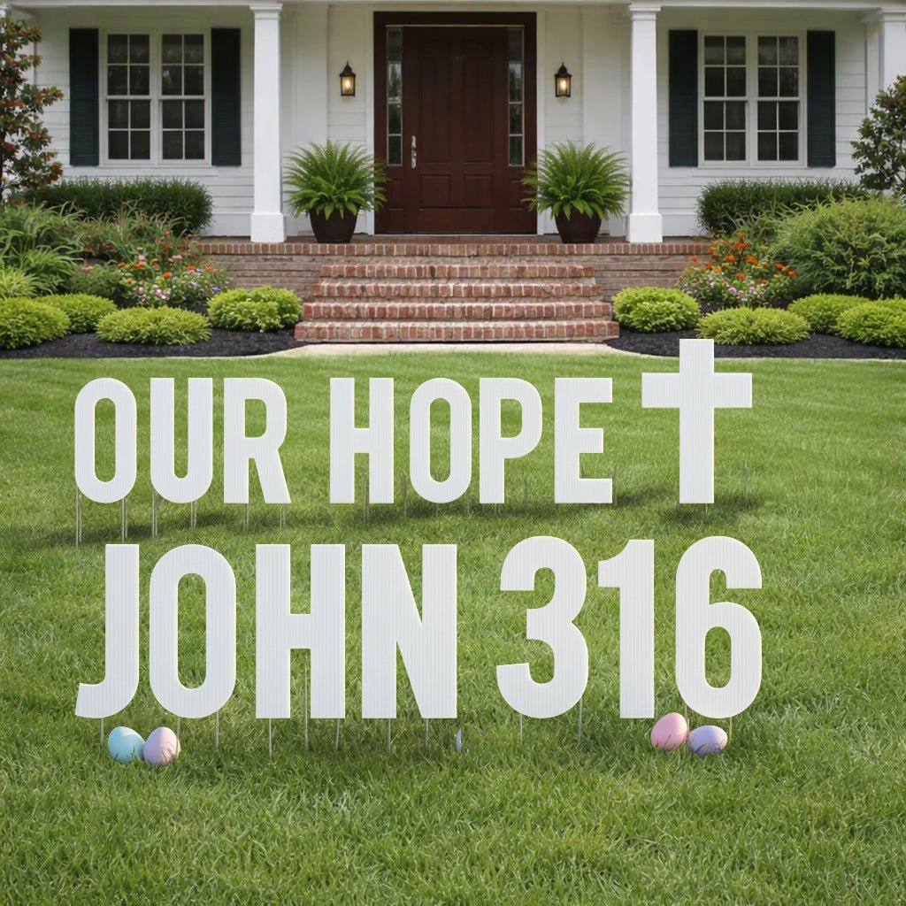Our Hope John 3:16 Yard Letter Decorations