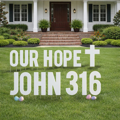 Our Hope John 3:16 Yard Letter Decorations