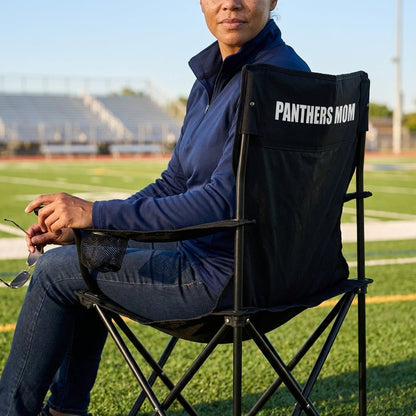 Panthers Mom Black Folding Camping Chair