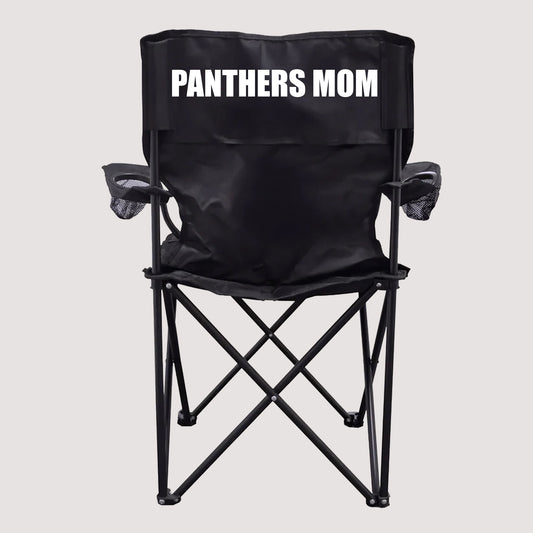 Panthers Mom Black Folding Camping Chair