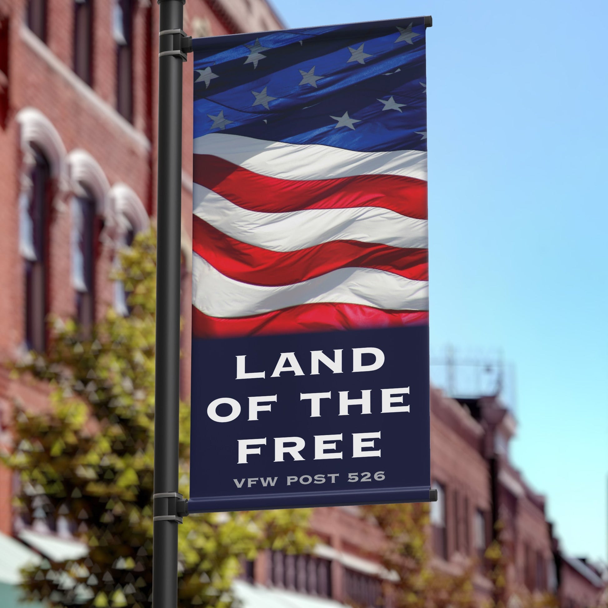 Patriotic 24"x96" Pole Banner, USA Flag 3