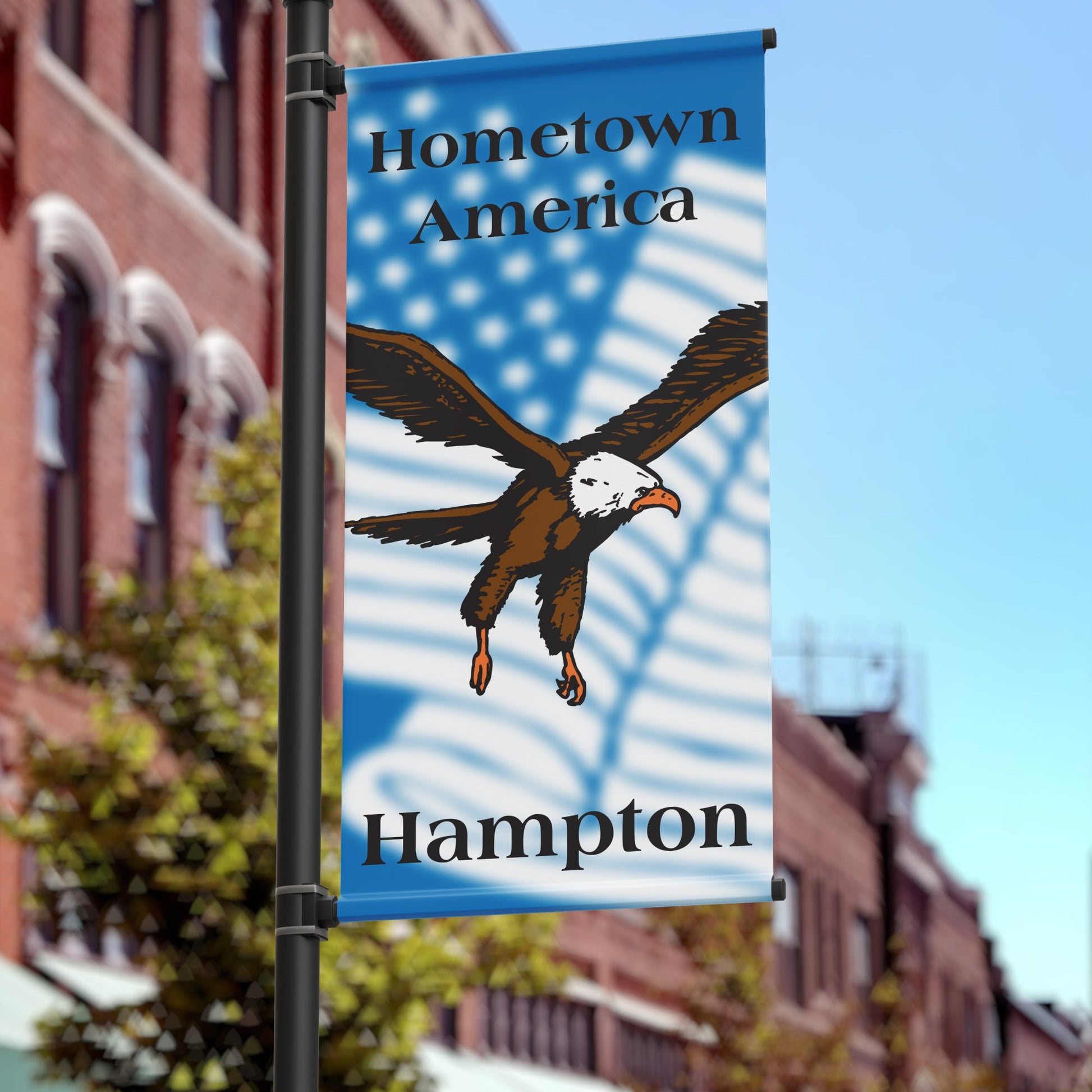 Patriotic 36"x72" Pole Banner, Eagle 1