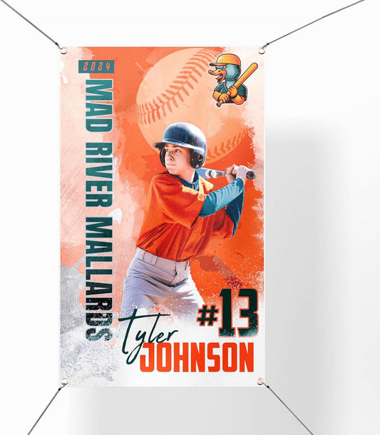 Personalized Baseball Senior Night Banner | 22.5x36 Inches