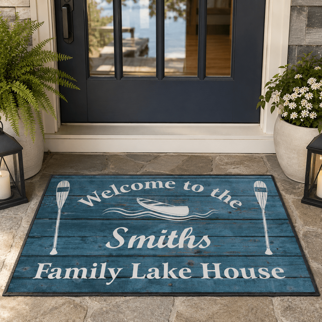 Personalized Family Lakehouse Doormat | Welcome to the Family