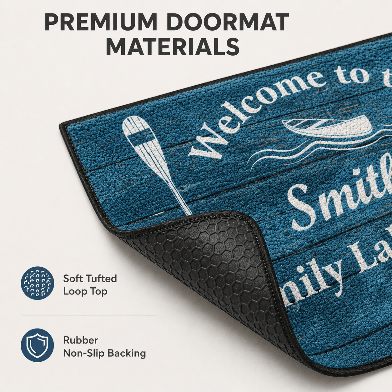 Personalized Family Lakehouse Doormat | Welcome to the Family