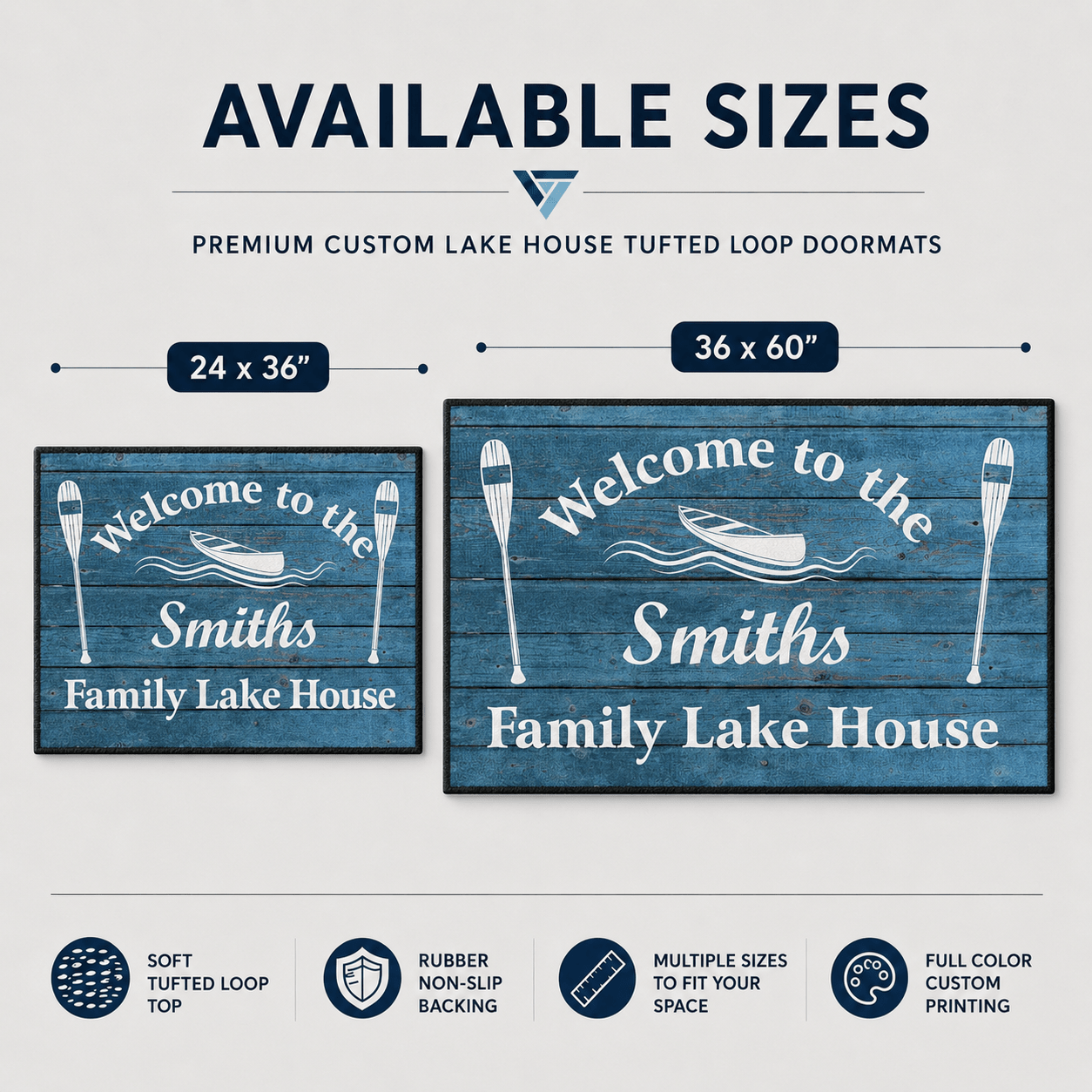 Personalized Family Lakehouse Doormat | Welcome to the Family