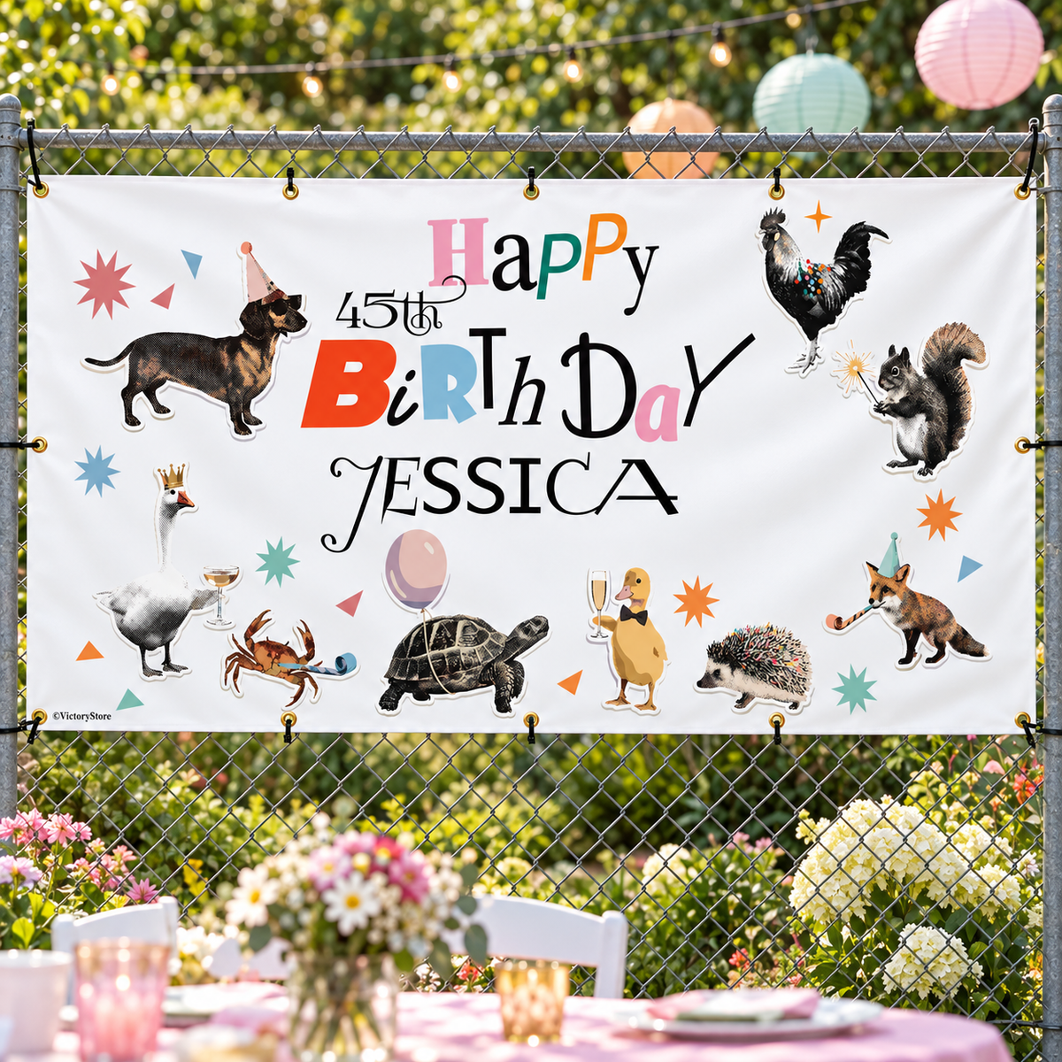 Personalized Happy Birthday Vinyl Banner