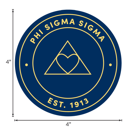 Phi Sigma Sigma Sorority Car Decal Sticker - Full Color Circle Logo