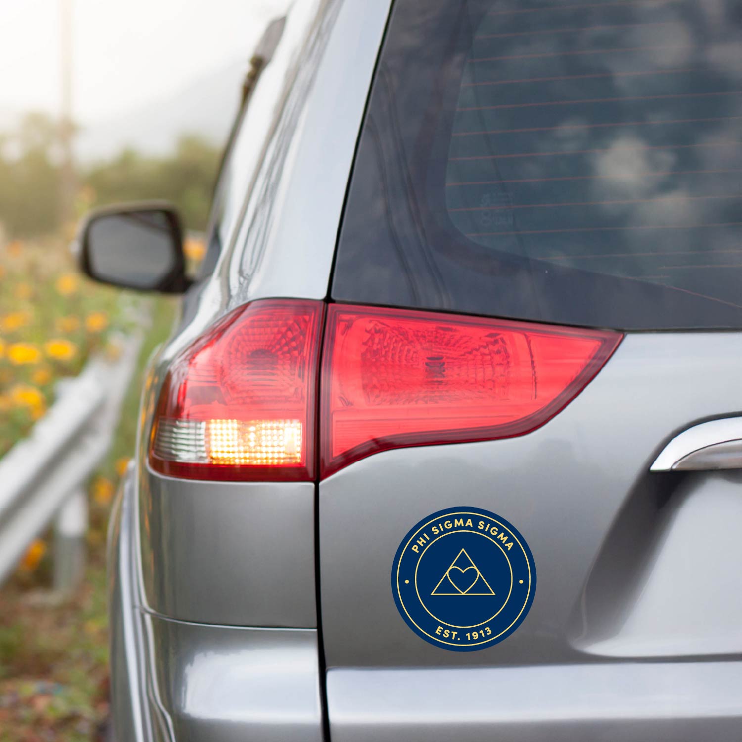 Phi Sigma Sigma Sorority Car Decal Sticker - Full Color Circle Logo