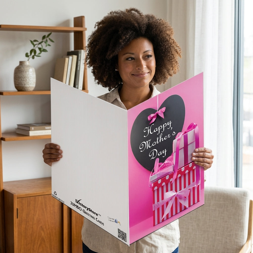 Giant Pink Mother's Day Greeting Card