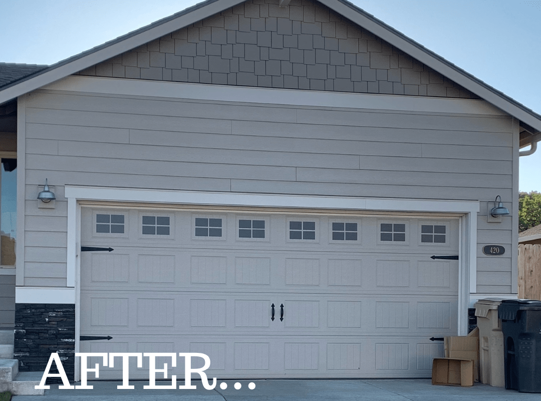 Prestige Garage Door Accent Kit – Decorative Hinges, Handles & Faux Windows | Magnetic DIY Upgrade for 1 - Car Garage