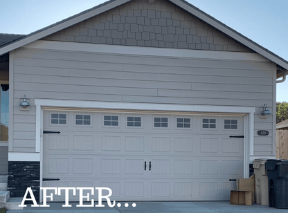 Prestige Garage Door Accent Kit – Decorative Hinges, Handles & Faux Windows | Magnetic DIY Upgrade for 1 - Car Garage