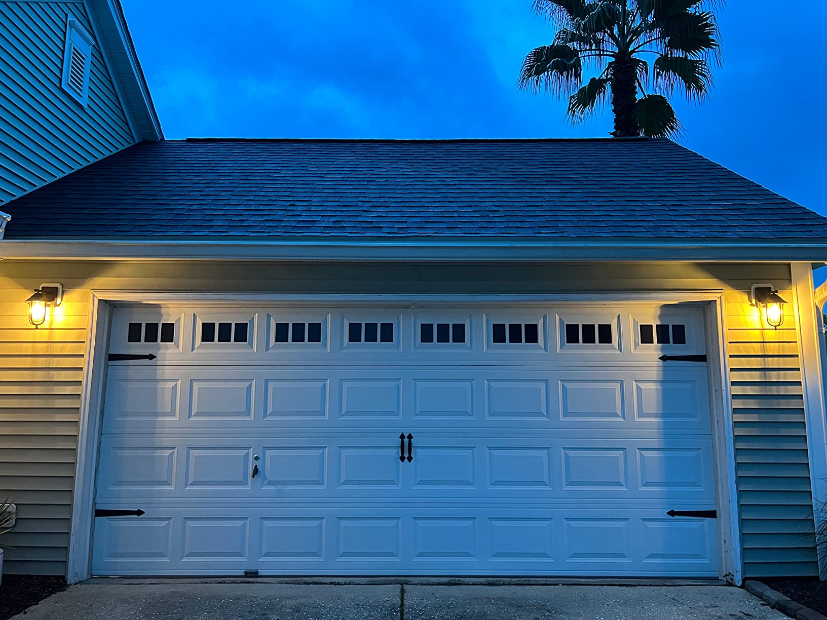 Prestige Garage Door Accent Kit – Decorative Hinges, Handles & Faux Windows | Magnetic DIY Upgrade for 1 - Car Garage