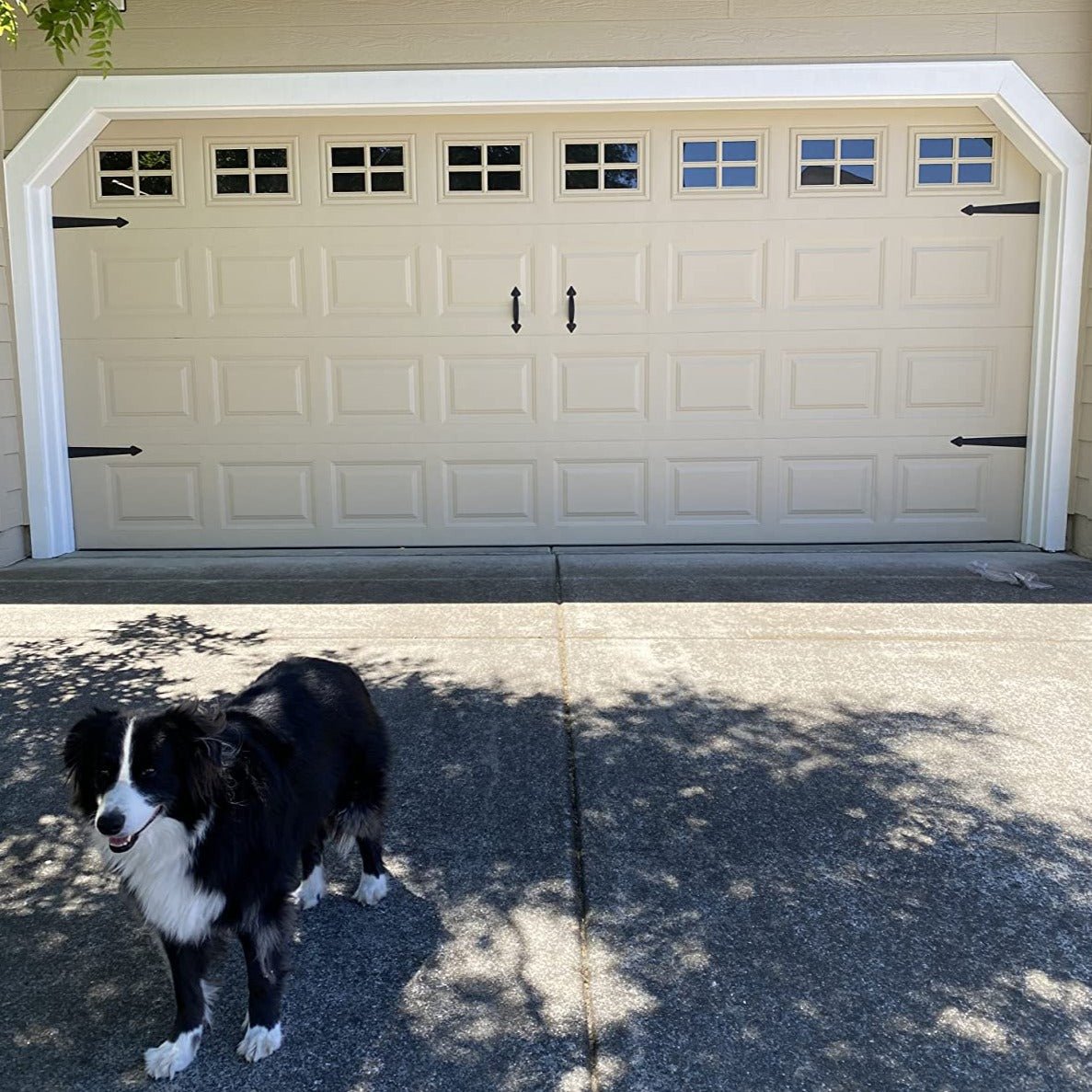 Prestige Garage Door Accent Kit – Decorative Hinges, Handles & Faux Windows | Magnetic DIY Upgrade for 1 - Car Garage