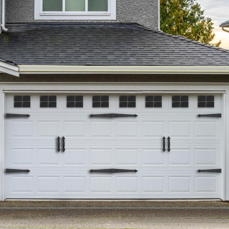 Prestige Garage Door Accent Kit – Decorative Hinges, Handles & Faux Windows | Magnetic DIY Upgrade for 1 - Car Garage