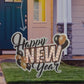 Happy New Years Lighted Yard Sign