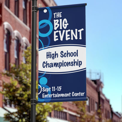 Promotional 24"x36" Pole Banner, Event Bubbles