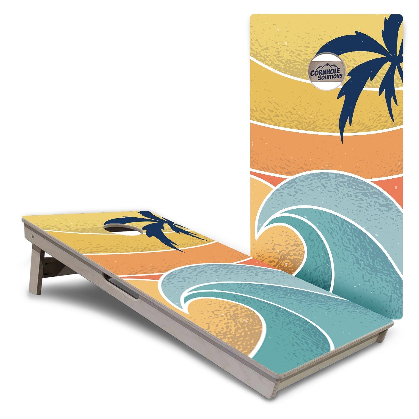 Retro Beach Cornhole Boards - Professional Tournament Series