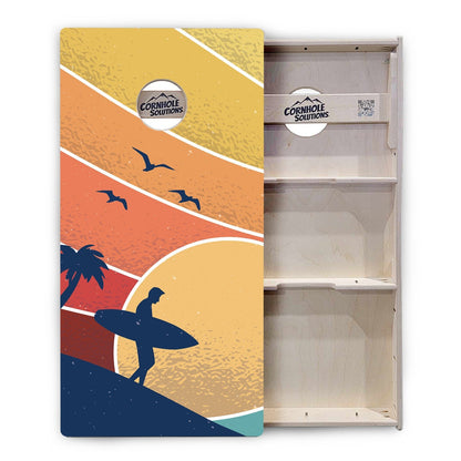 Retro Beach Cornhole Boards - Professional Tournament Series
