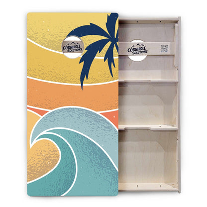 Retro Beach Cornhole Boards - Professional Tournament Series