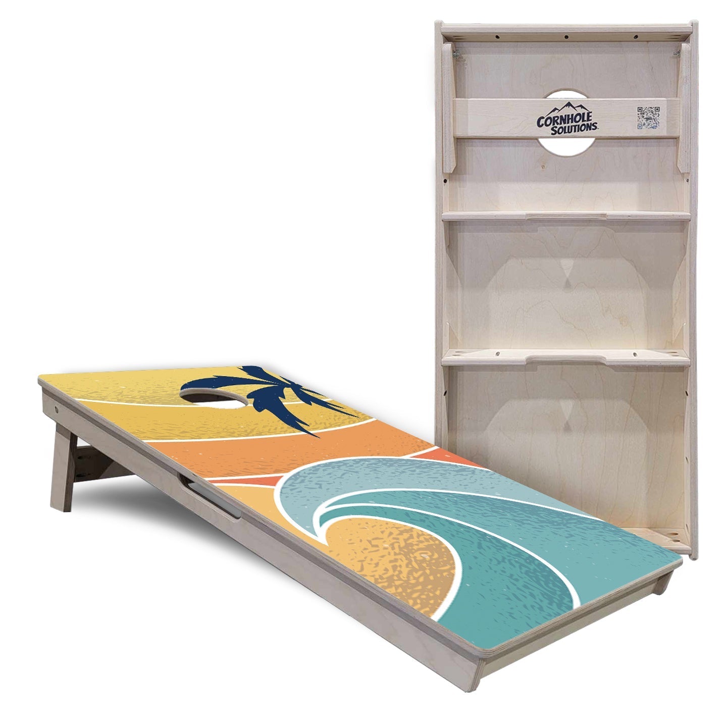 Retro Beach Cornhole Boards - Professional Tournament Series