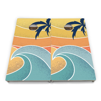 Retro Beach Cornhole Boards - Professional Tournament Series
