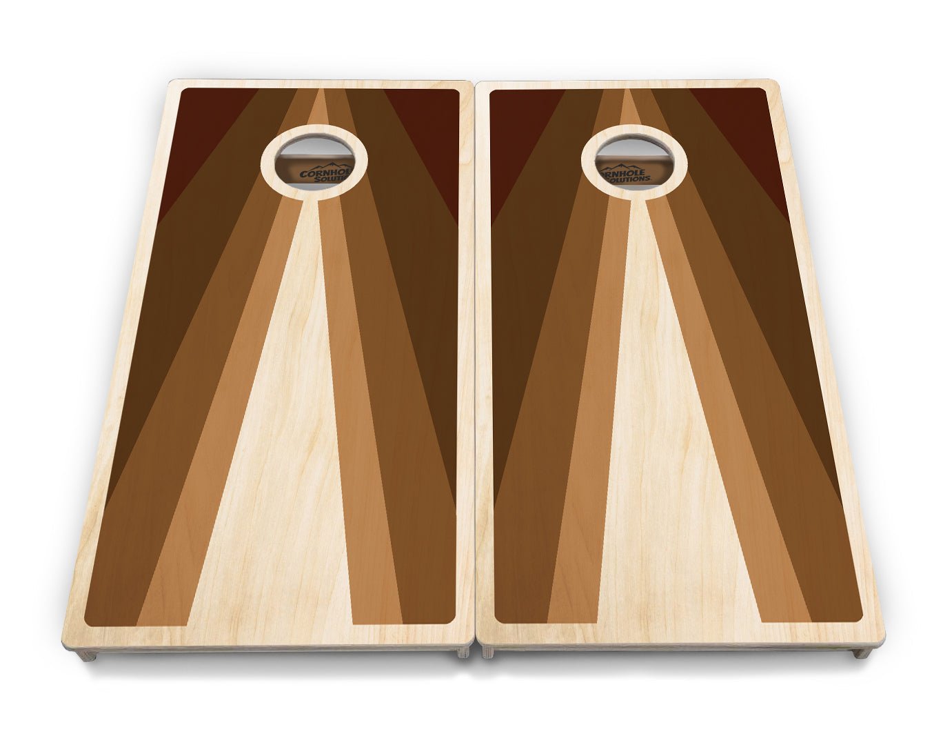 Retro Wood Triangle Cornhole Boards - Professional Tournament Series