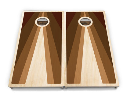 Retro Wood Triangle Cornhole Boards - Professional Tournament Series