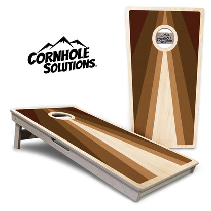Retro Wood Triangle Cornhole Boards - Professional Tournament Series