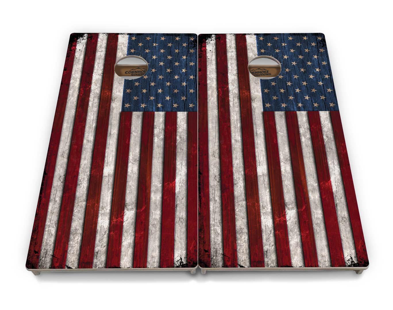 Rustic USA Flag Cornhole Boards - Professional Tournament Series