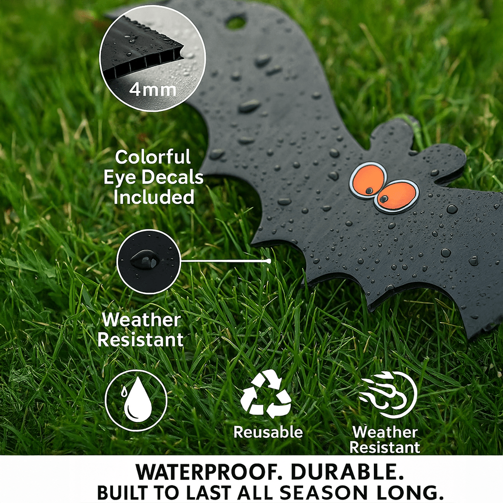 Scary Hanging Bats Set of 12 Halloween Decorations