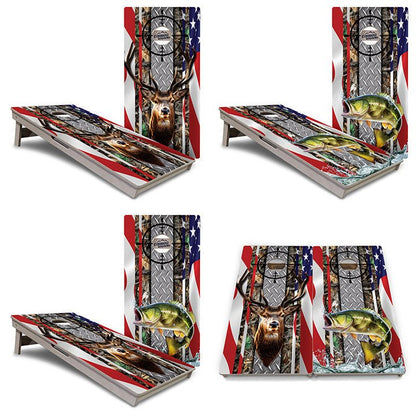 Scope Deer & Fish Cornhole Boards - Professional Tournament Series