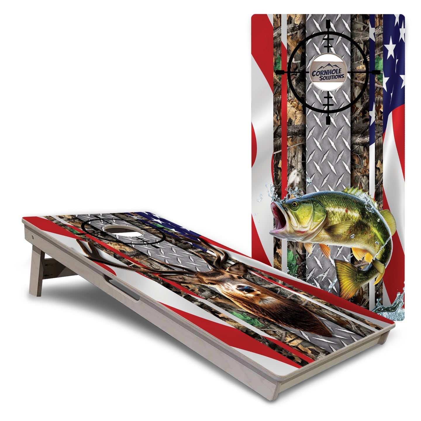 Scope Deer & Fish Cornhole Boards - Professional Tournament Series