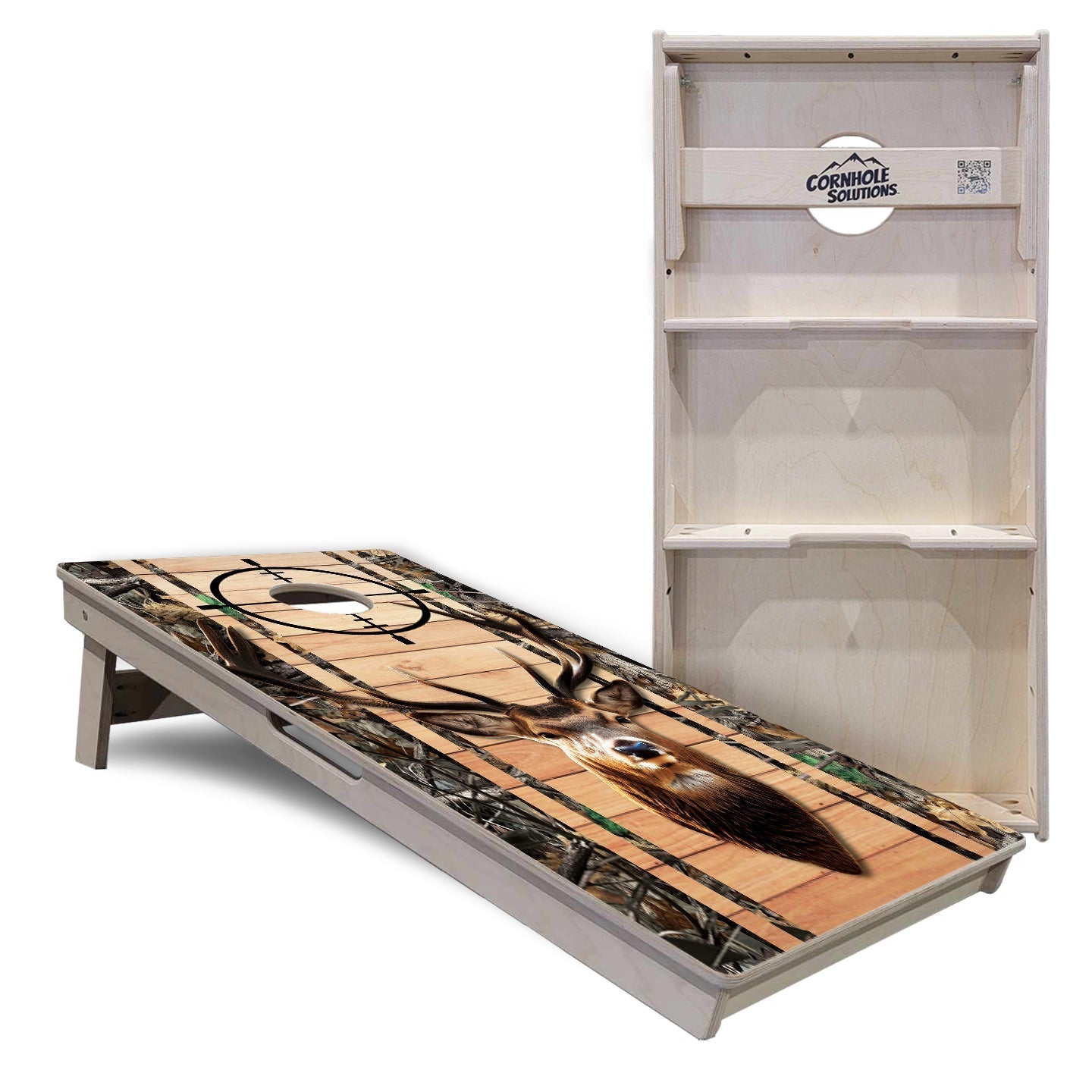 Scope Deer & Fish Plank Cornhole Boards - Professional Tournament Series