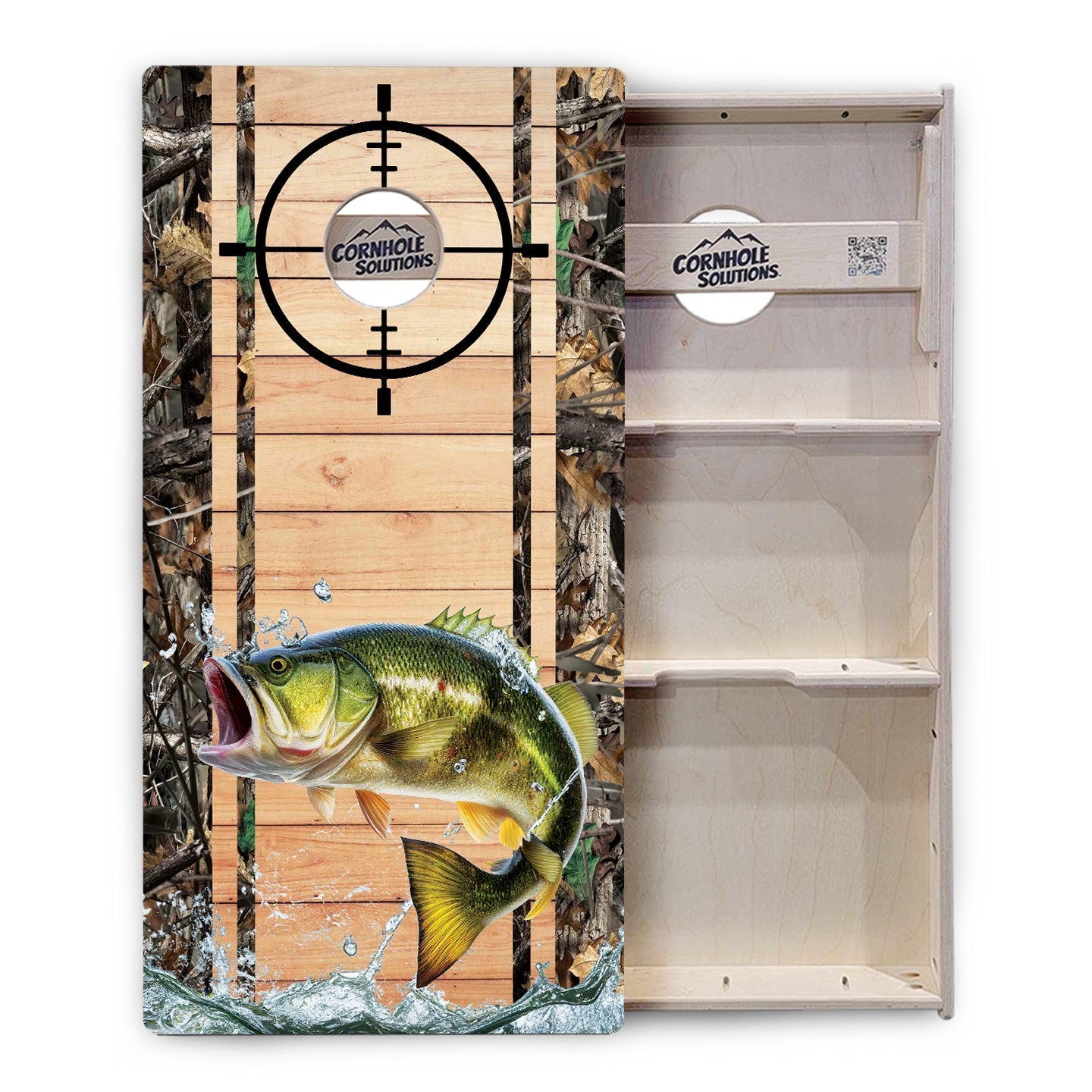 Scope Deer & Fish Plank Cornhole Boards - Professional Tournament Series