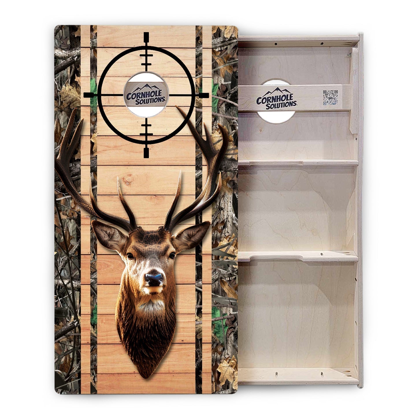 Scope Deer & Fish Plank Cornhole Boards - Professional Tournament Series