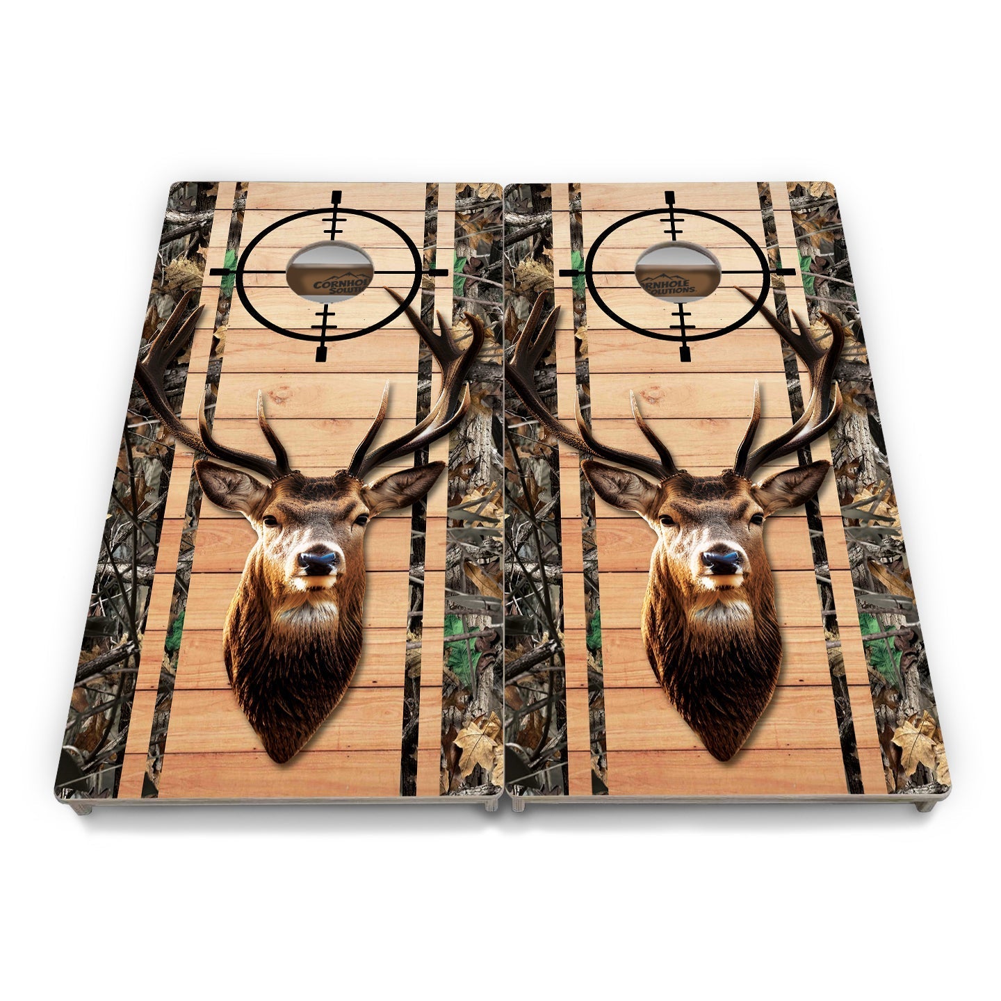 Scope Deer & Fish Plank Cornhole Boards - Professional Tournament Series
