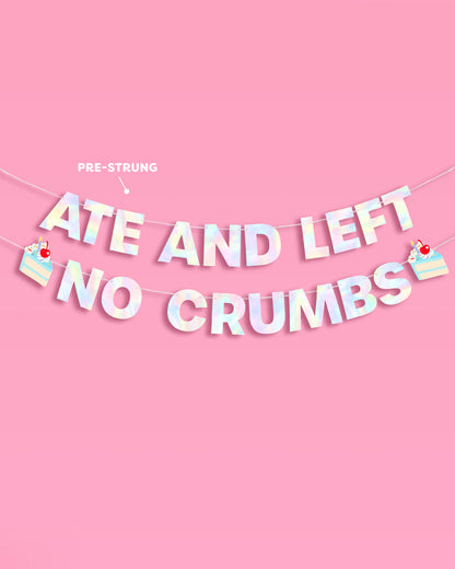 No Crumbs 🎂 Banner - pre-strung banner