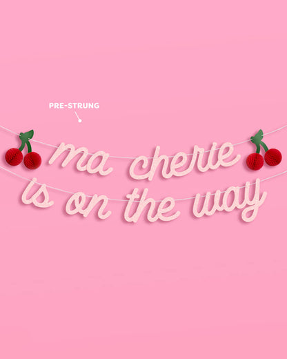 Ma Cherie Banner - 3D glitter banner