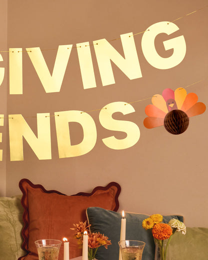 It's Giving Friends Banner - 3D paper banner
