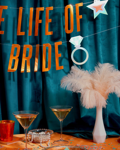Life Of A Bride Banner - orange foil banner