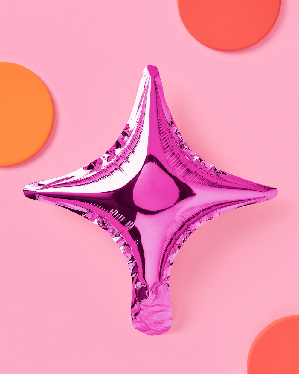 Pink Sparkle Balloon - 6 pc pink foil set