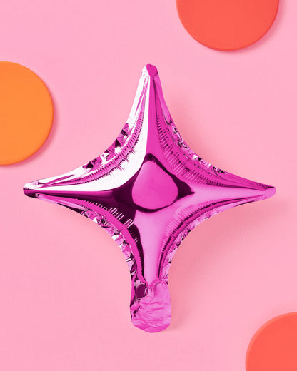 Pink Sparkle Balloon - 6 pc pink foil set