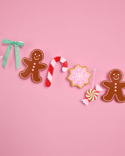 Bake It Merry Banner - gingerbread christmas banner