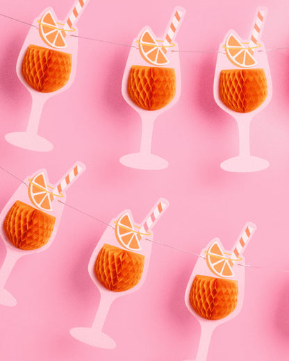 Spritz Party Banner - orange accordion banner