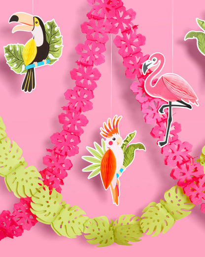 Tropical Party Banner - accordion banner