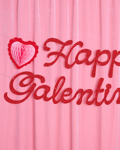 Galentine's Day Banner - 3D glitter banner