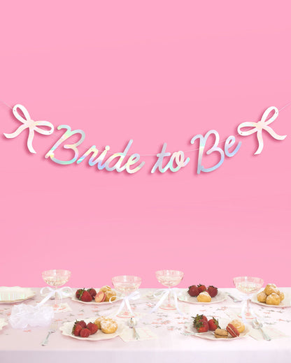 Tying The Knot Banner - iridescent foil banner
