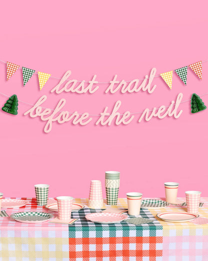 Last Trail Banner - 3D paper banner